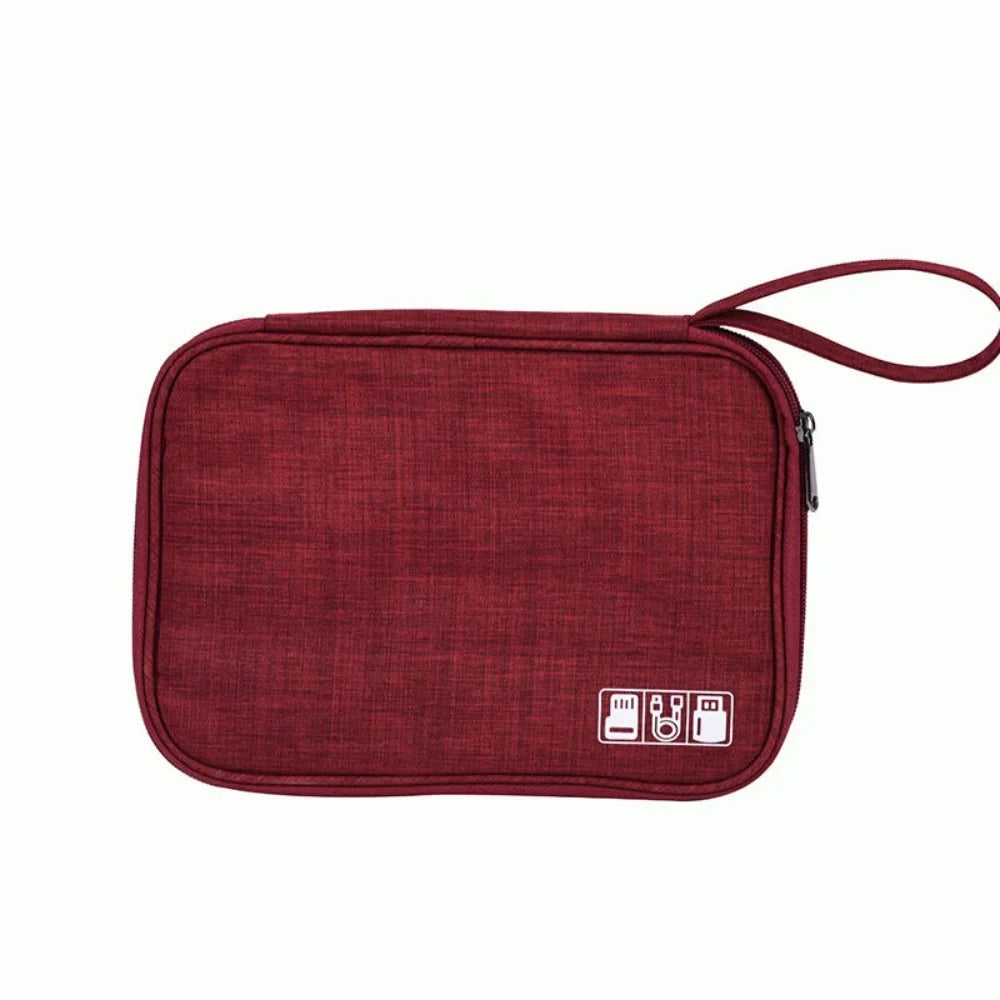 USB Charger Data Cable Storage Bags System Kit Case Cable Phone Earphone Wire Pen Power Bank Electronics Storage Bag Accessories