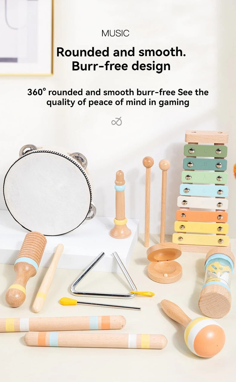 Interactive Musical Toy Wooden Toys Child Percussion Instruments Early Educational Toys Birthday Gifts for Toddlers Girl Boy