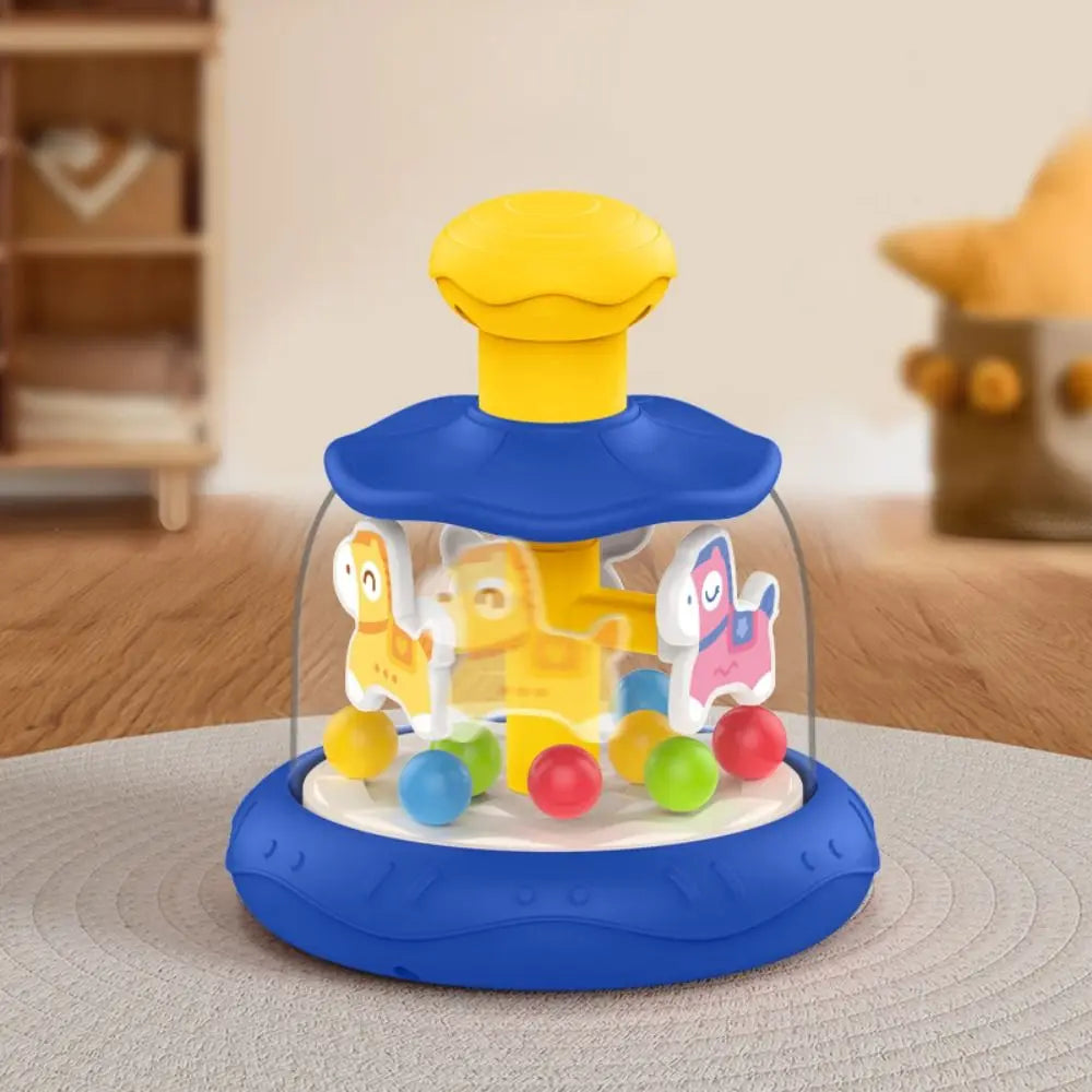 Interactive Games Baby Press Rotating Toy Early Learning Hand Coordination Sensory Spinning Toys Cartoon Skills Educational Toy