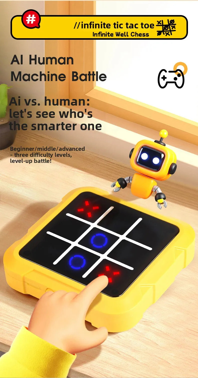 Cross-border New AI Smart Interactive Multi-in-1 Board Game | Tic-tac-toe Gomoku | Educational Logic Training Kids Toy