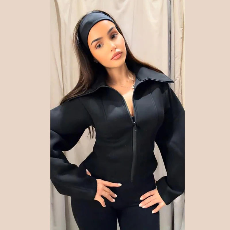Women's Napoleon Style Black Cropped Jacket Coat Long Sleeve Tops Braided Button Trim Vintage Slim Fit Fashion Lady Outerwear