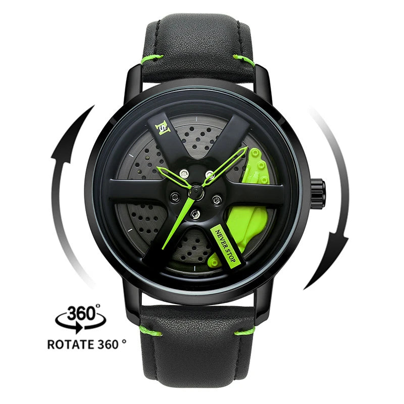 2025 NIBOSI Watches for Men Men Watch Quartz Watch Men Fashion Spinning Supar Car Wheel Watches for Men Relogio Masculino