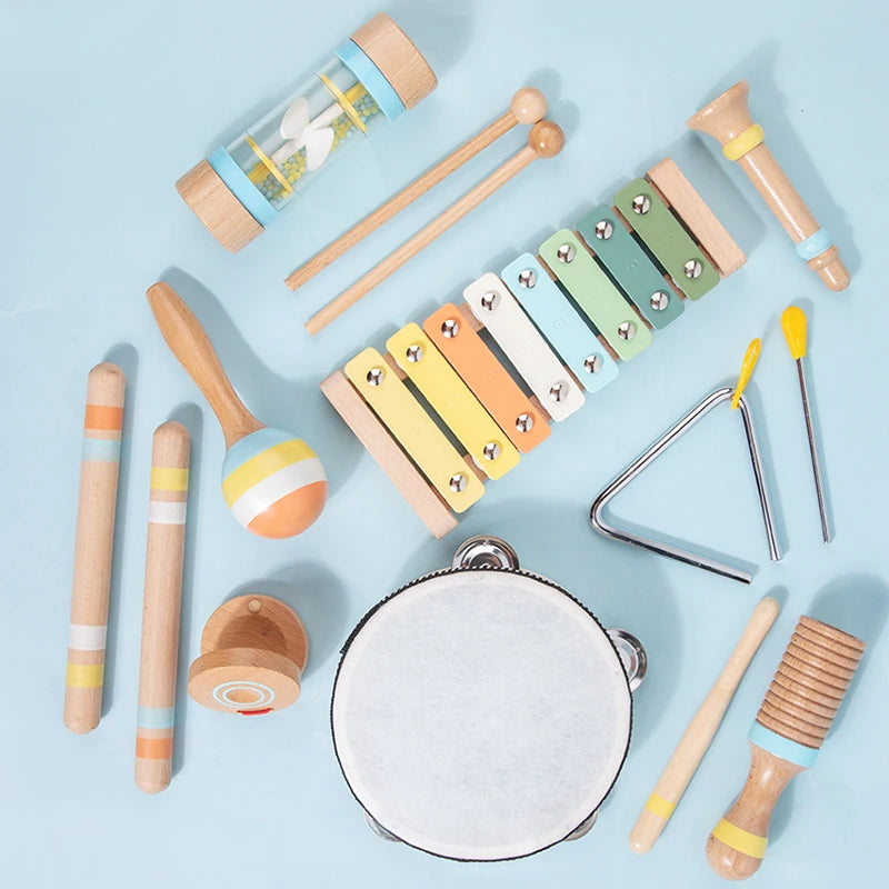 Interactive Musical Toy Wooden Toys Child Percussion Instruments Early Educational Toys Birthday Gifts for Toddlers Girl Boy