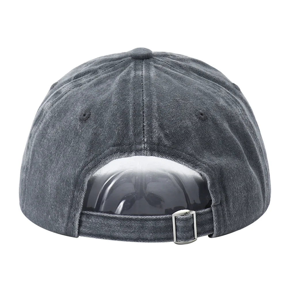 Unisex Letter Embroidery Washed Cotton Baseball Cap Adjustable Vintage Distressed Dad Hats for Women Men Gorras Para Hombres