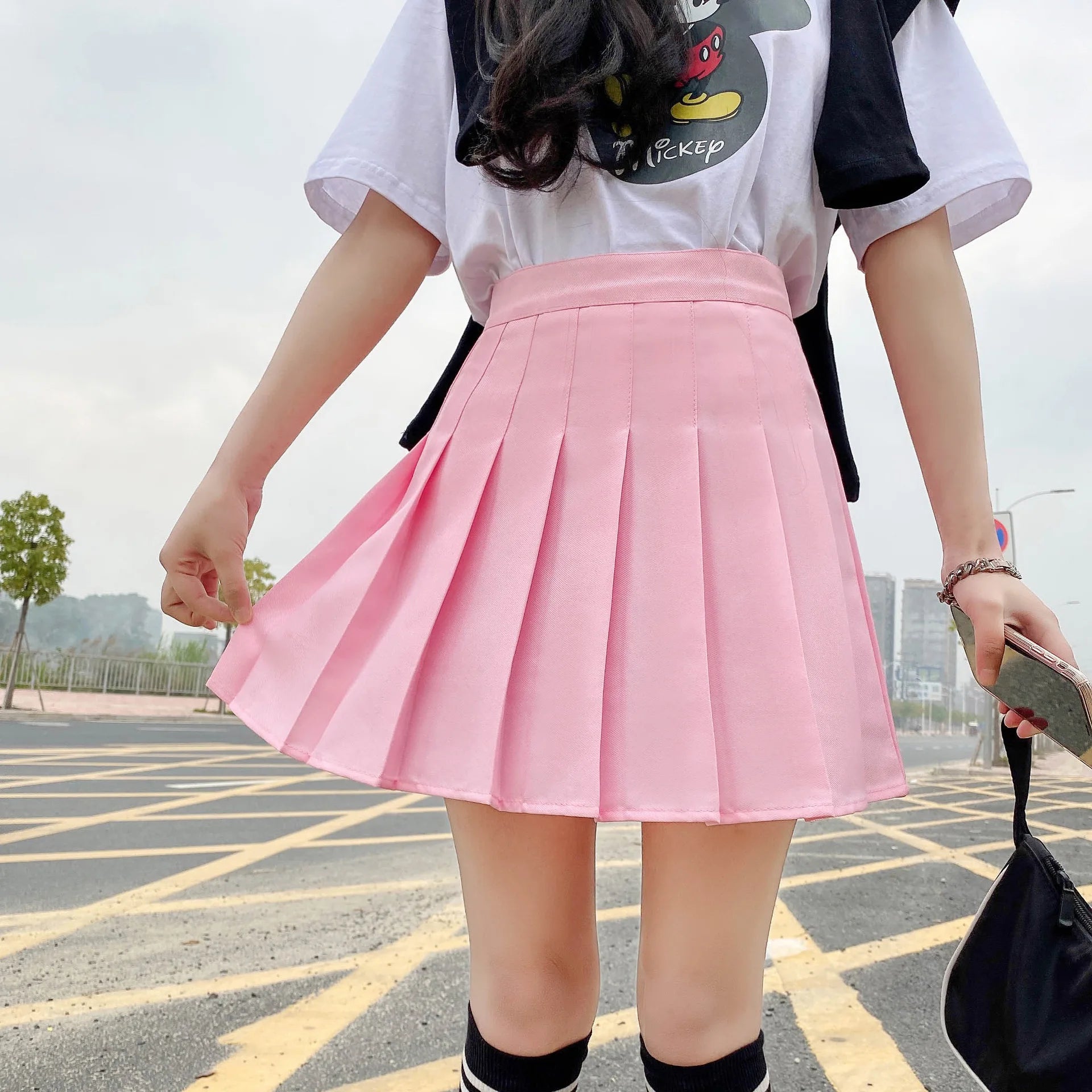Preppy Style Women Pleated Skirts Summer High Waist Zipper Girls Dancing JK Mini Skirts Black Fashion Student A Line Faldas 2025