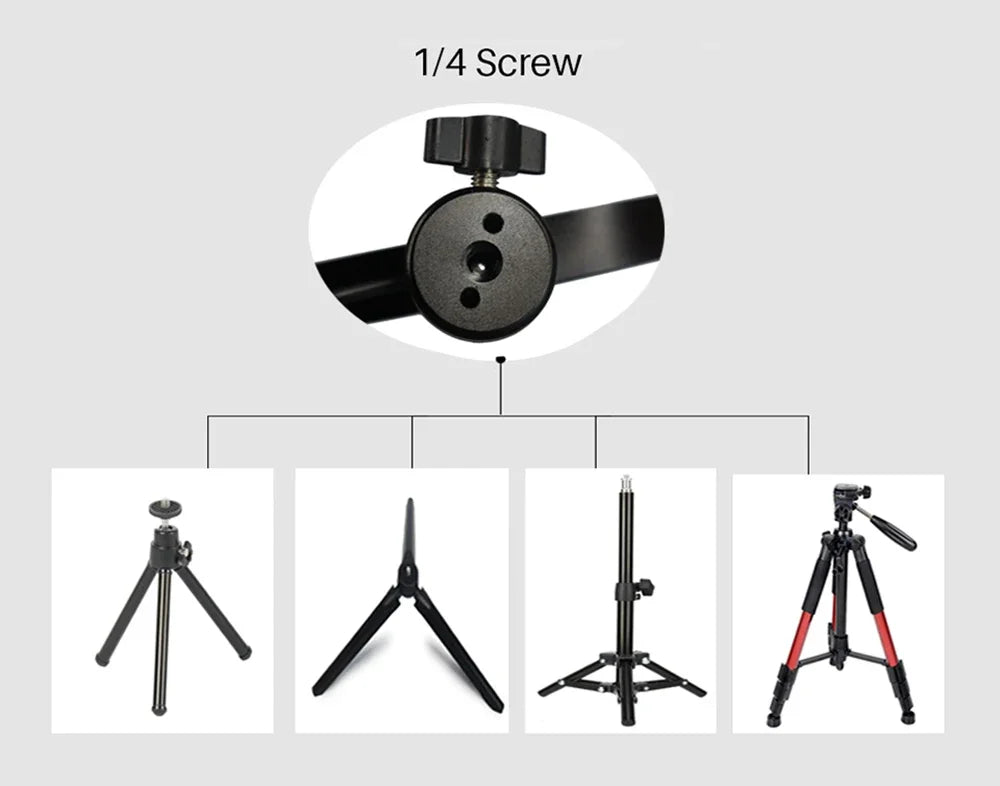 10" LED Ring Light with Tripod Stand Dimmable for Makeup & Live Streaming