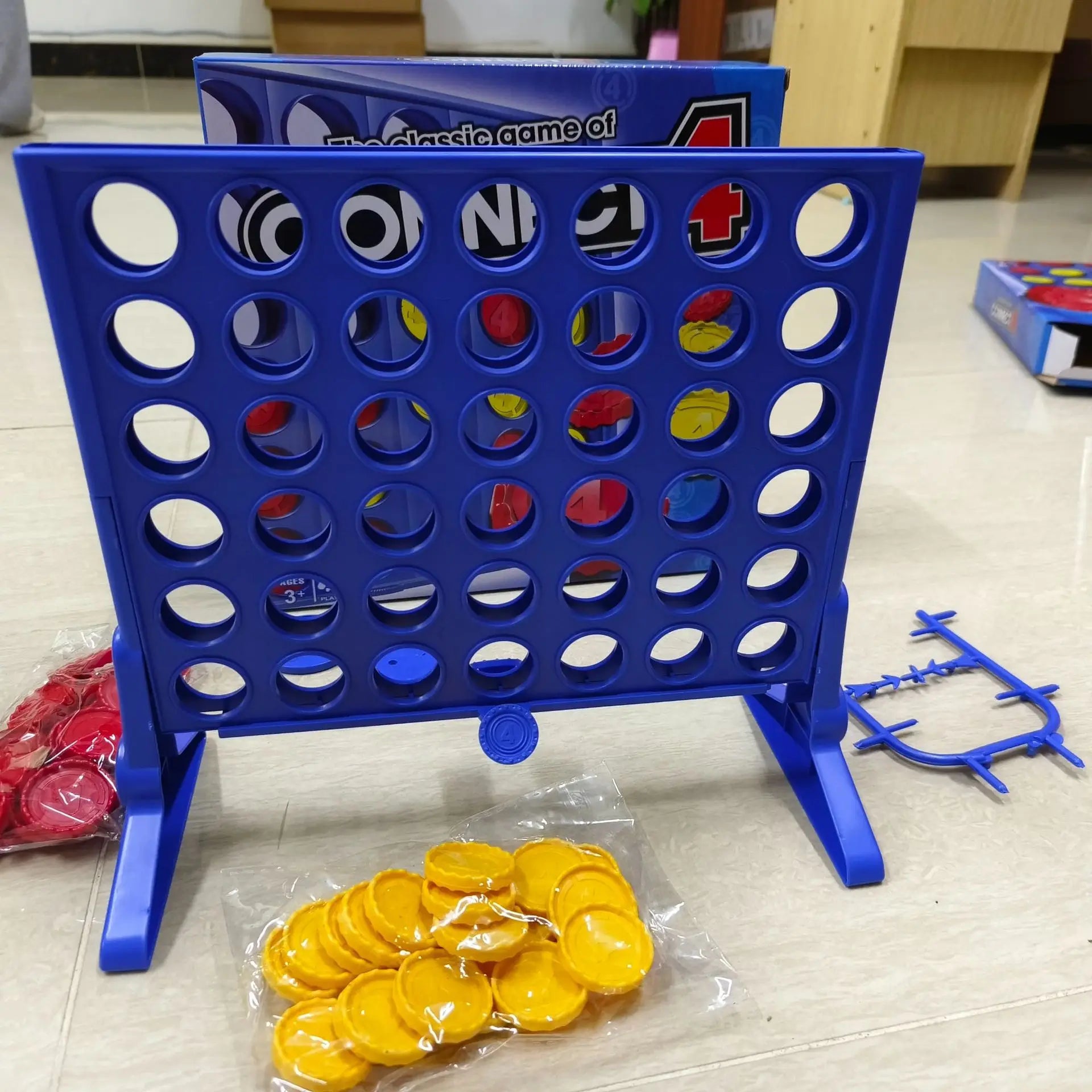 Tabletop game toys: Go (five-in-a-row), four-in-a-row, interactive board games for children