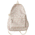 Nylon Backpack New Simple And Fresh Large Capacity Backpack For Junior High School Students Small Floral Backpack