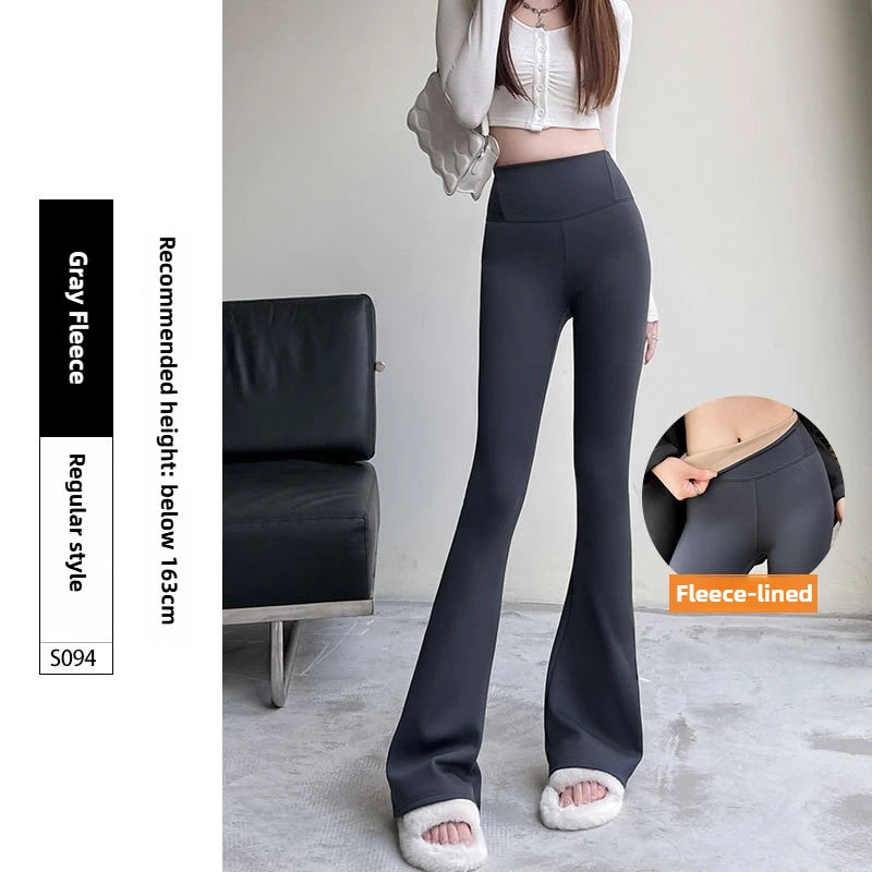Shark Flared Pants for Women High Waist Skinny Black Casual Spring Autumn 2025 Dance Yoga Micro-Pull