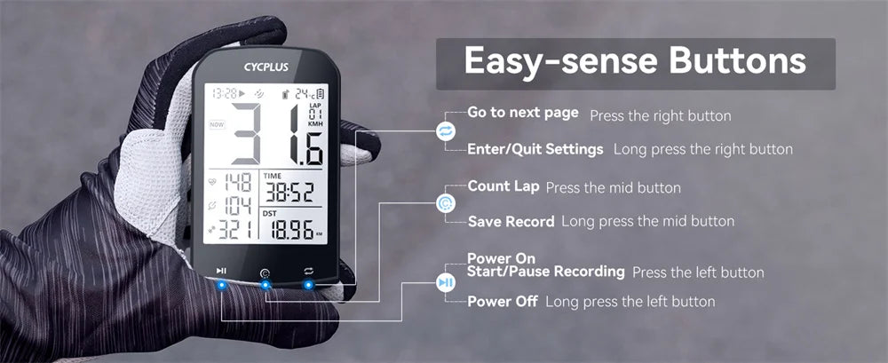 GPS Bike Computer Wireless CYCPLUS M1 Waterproof Speedometer Odometer ANT+ Bluetooth5.0 Cycling Bicycle Accessories
