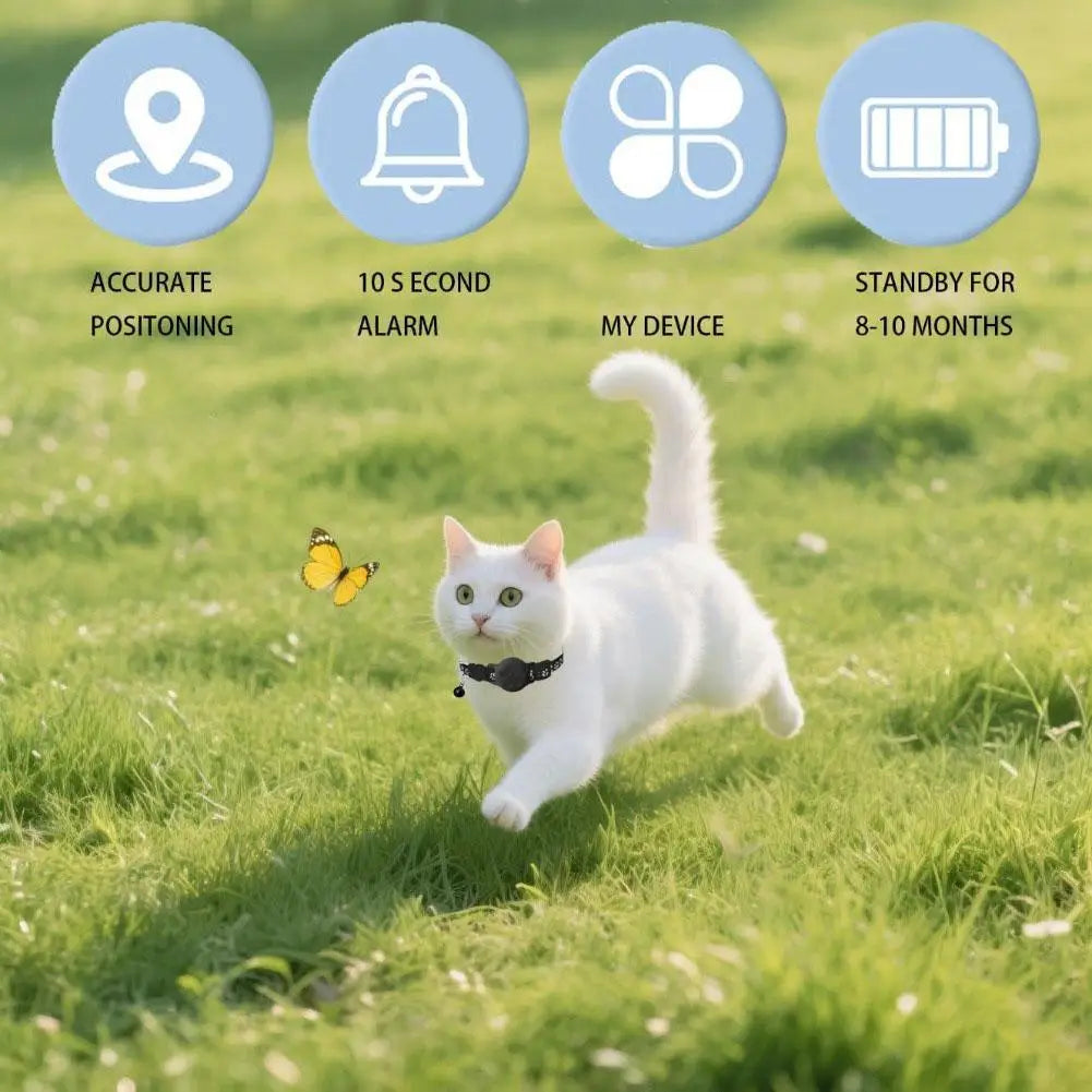 Pet Reflective Collar Locator Cat Dog IOS Android Air Tag Holder Waterproof Adjustable GPS Tracker Necklace Pet Supplies NEW