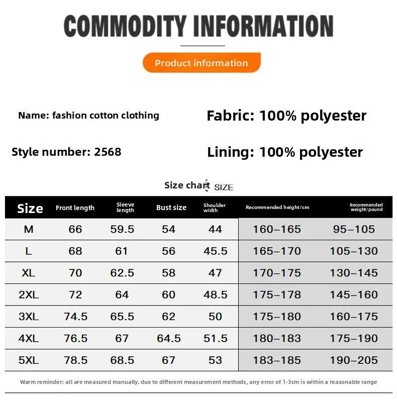Winter Men Fleece Warm Padded Jacket Men Stand Collar Thermal Parkas Men Cotton Thicken Windbreaker Jacket Men Clothing