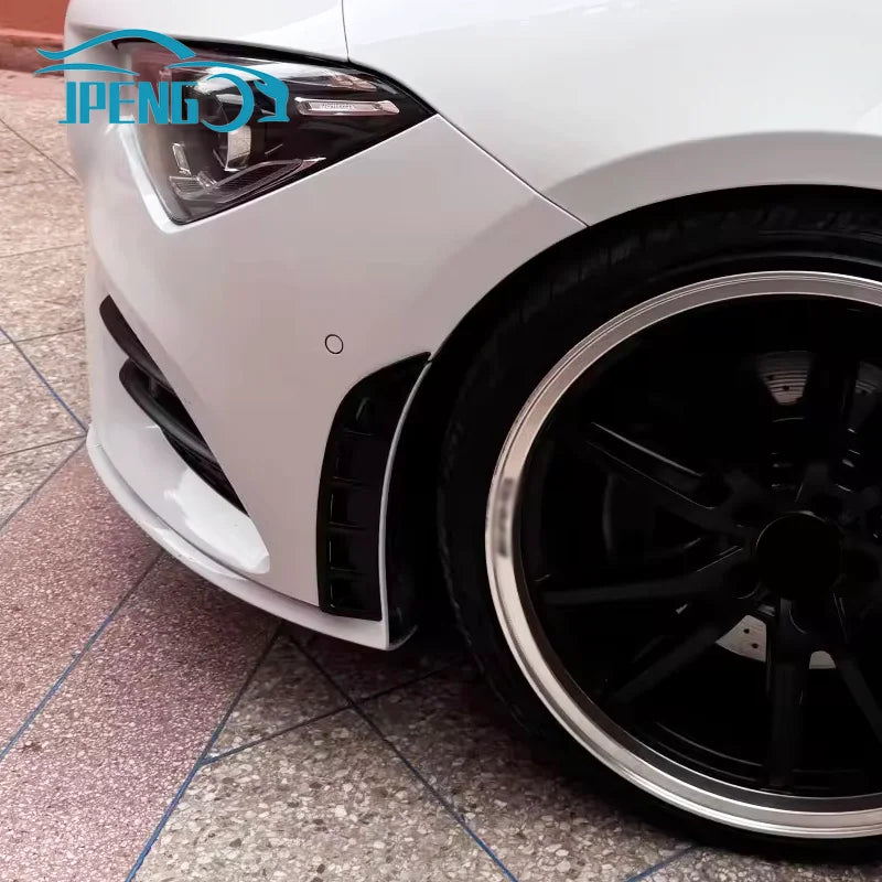 Fit For Mercedes-Benz Accessories C118 CLA180 CLA200 2020+ Front Bumper Canard Side Air Vent Splitter Fins Decorative Cover