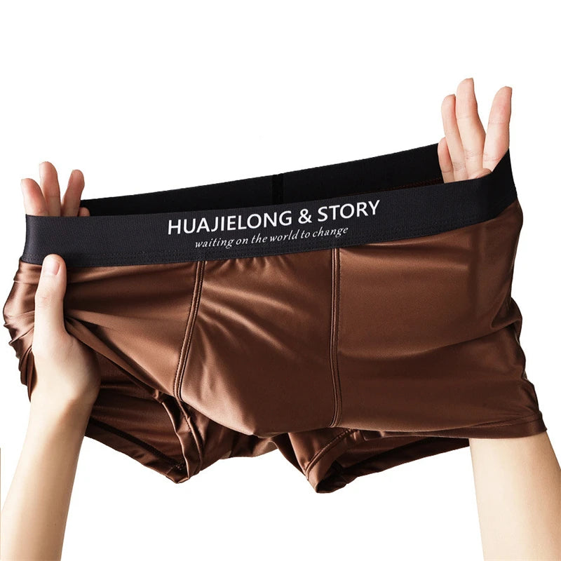 Choice boxers hombre Ice silk cueca satin ropa interior hombre Plus size calzoncillos hombres breathable sexy tоy man underwear