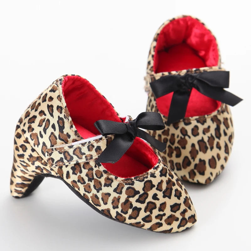 Spring and Autumn Girl Baby Anti slip Children's Shoes Girl Baby Beautiful Bow High Heels Girl Baby High Heels