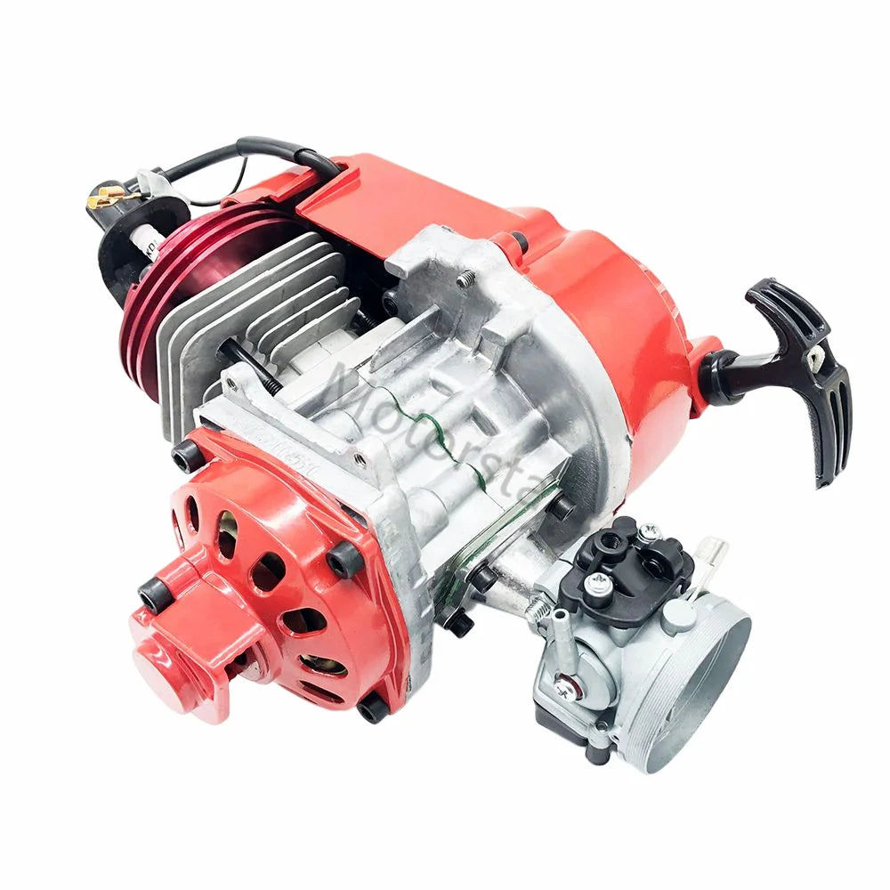 NEW Mini Moto 47cc 49cc Engine For Racing 2-Stroke Pocket Quad Dirt Bike ATV Red