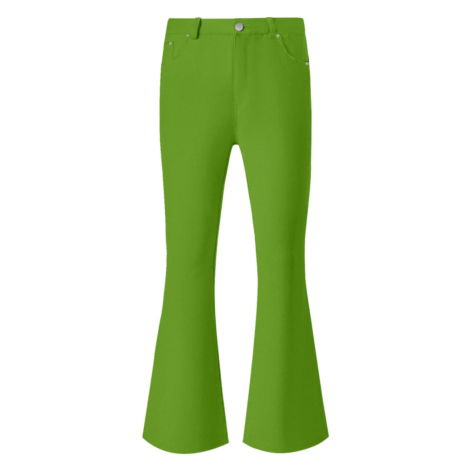 Flare Pants Men Spring Solid Color Daily Simple Classic Trousers Chic Comfortable Hip Hop Mopping Bottoms Disco Flared Pants