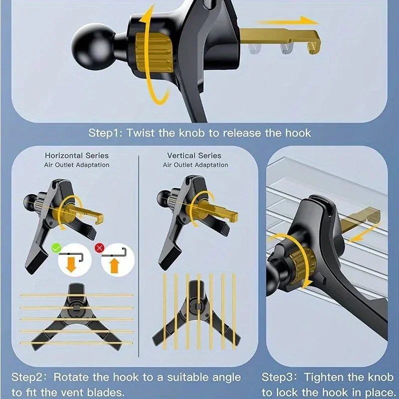 Upgrade Car Phone Holder Clips 17mm Ball Head Car Air Vent Clip Mount Car Air Outlet Hook Clamp for Magnet Mobile Phone Support